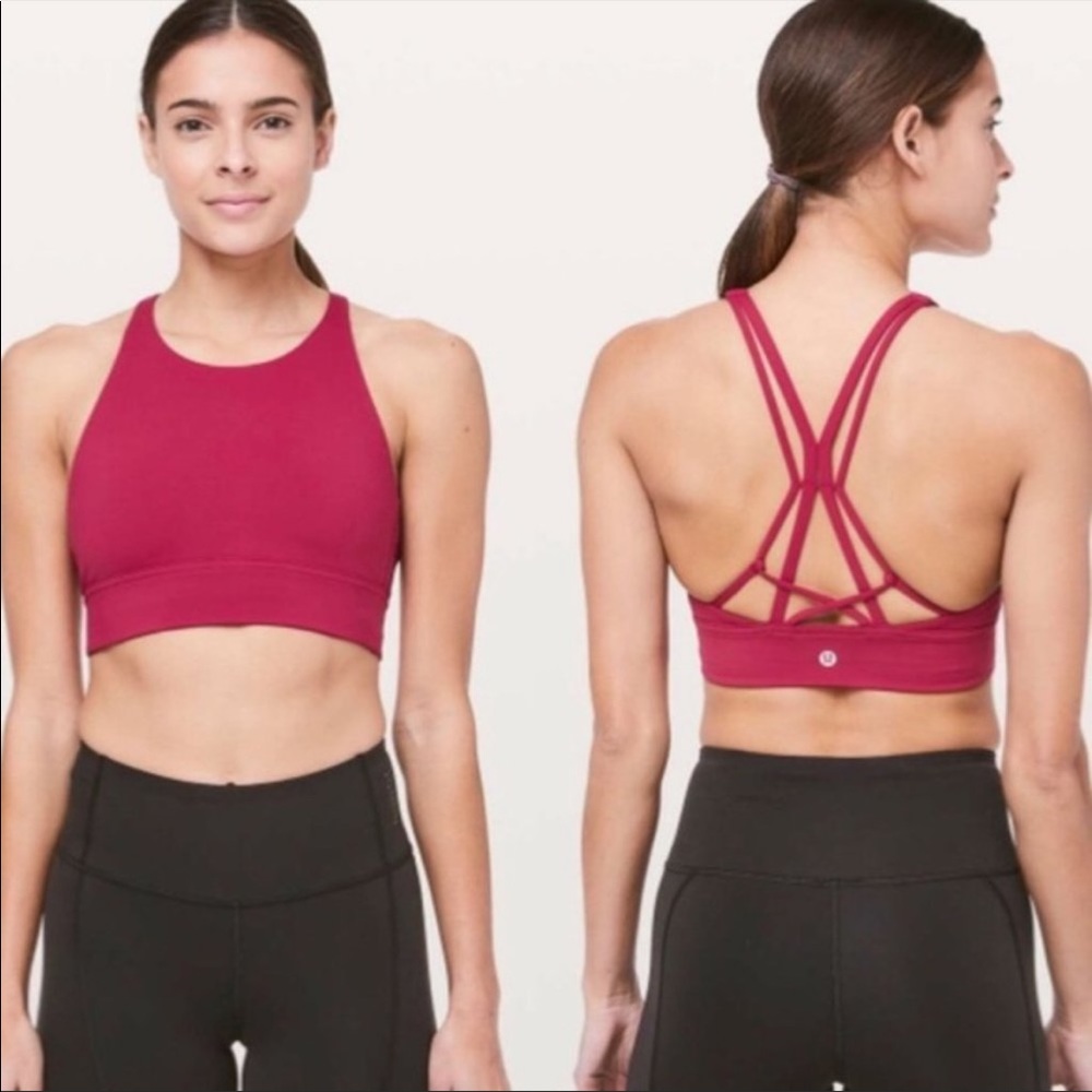 lululemon Soul Cycle Ride & Reflect bra. Size 10. Ruby Red